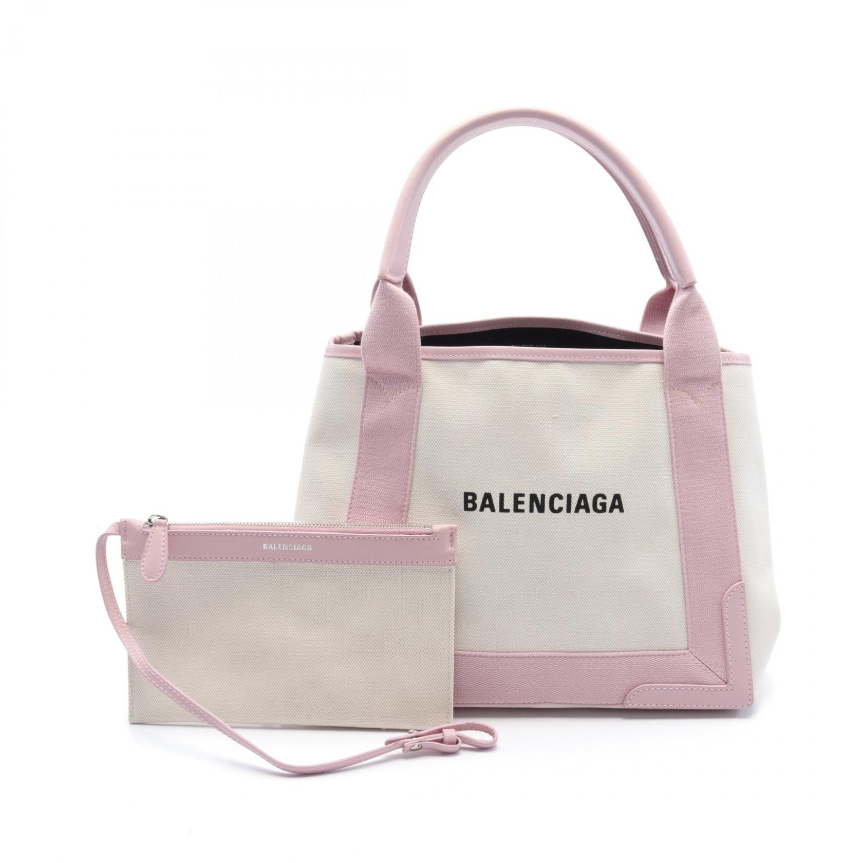 Balenciaga Navy Cabas S Tote Canvas Tote Bag 339933 in Great Condition