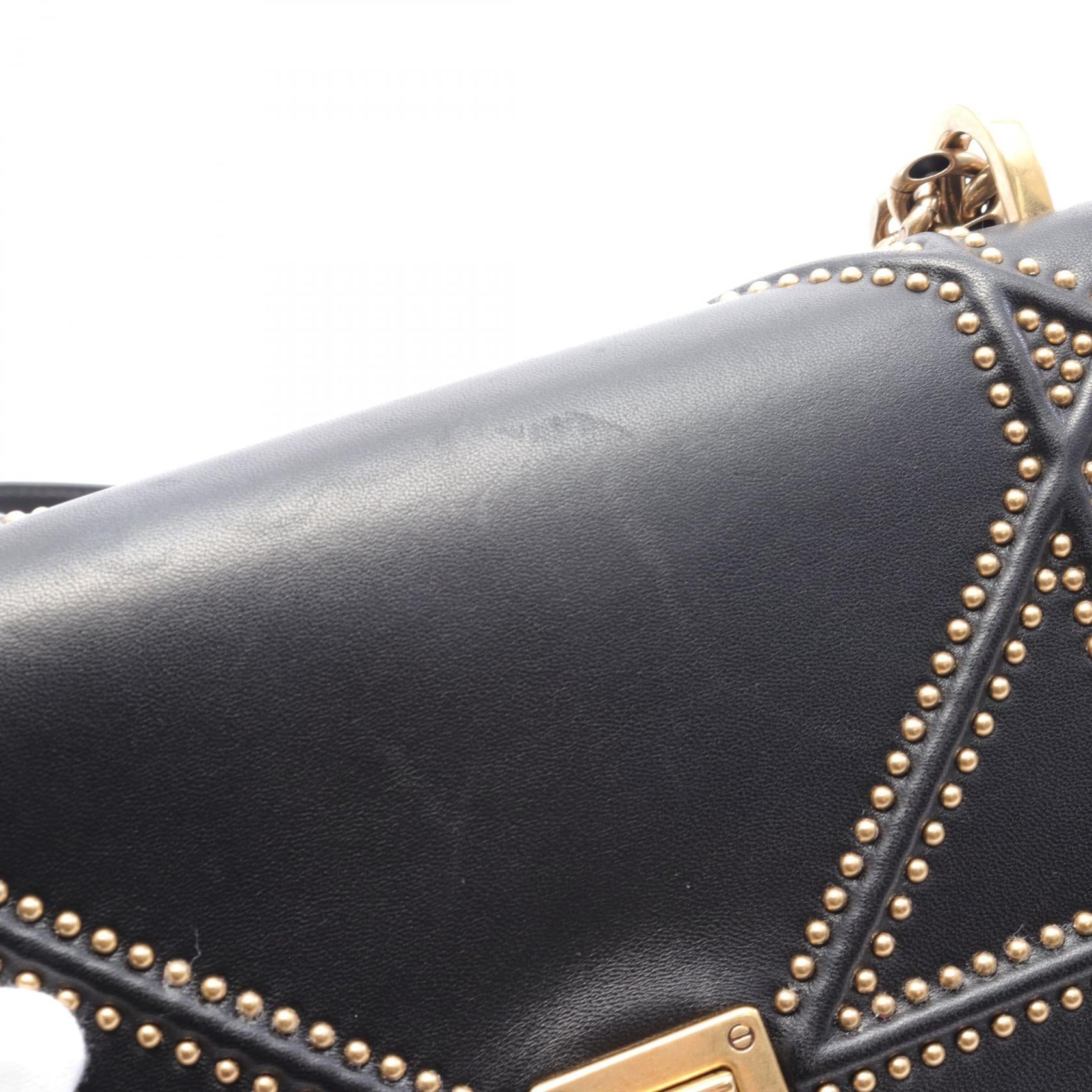 Dior DIORAMA Studded Leather Shoulder Bag