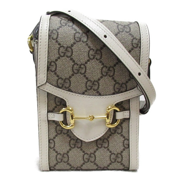 Gucci GG Supreme Horsebit Shoulder Bag  Canvas Crossbody Bag 625615 in Excellent condition