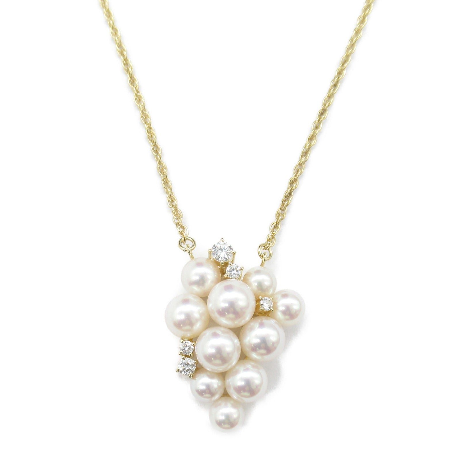 Pola K18 Gold Pearl Diamond Necklace