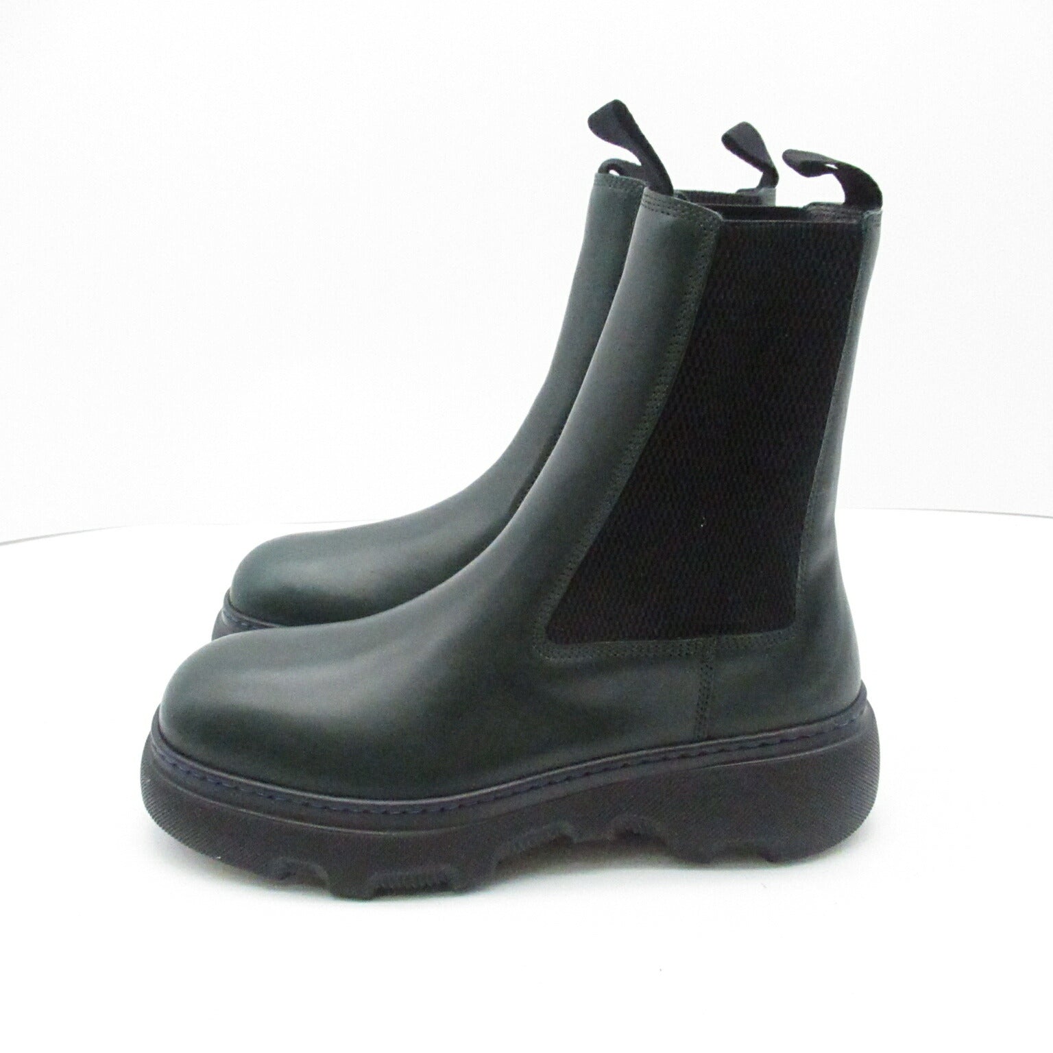 Burberry Creeper Chelsea Boots Leather Black