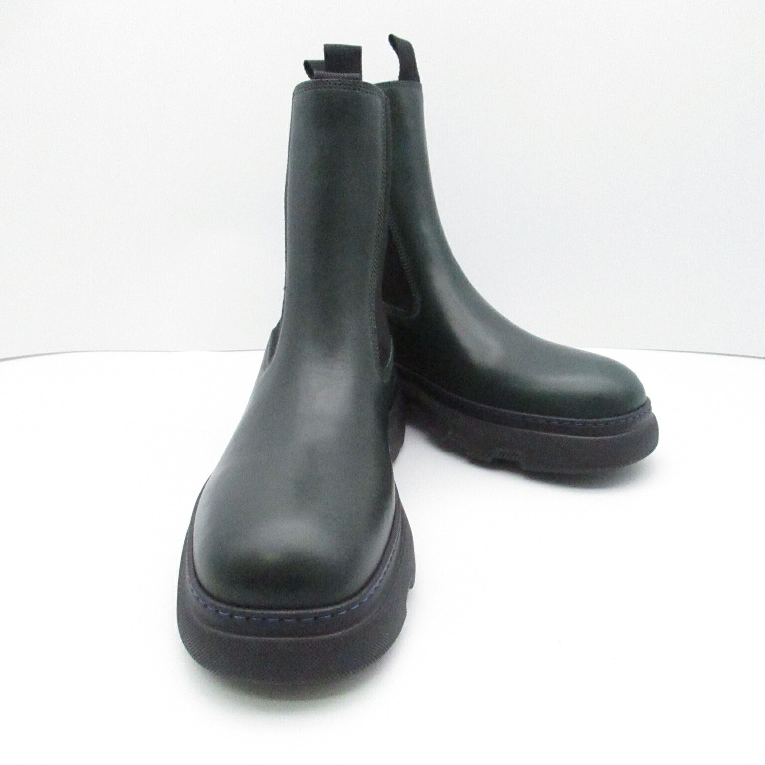 Burberry Creeper Chelsea Boots Black Leather