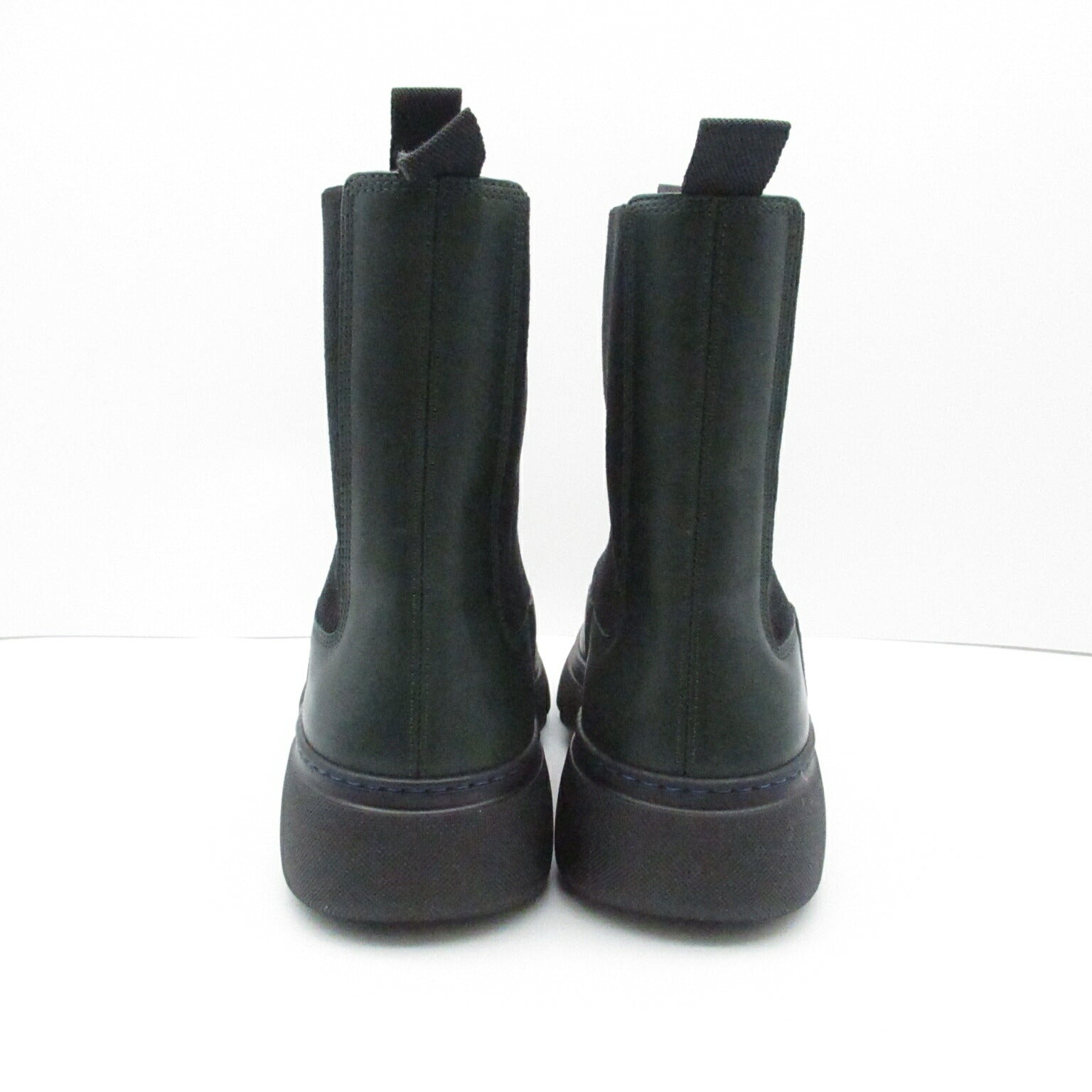 Burberry Creeper Chelsea Boots Black Leather