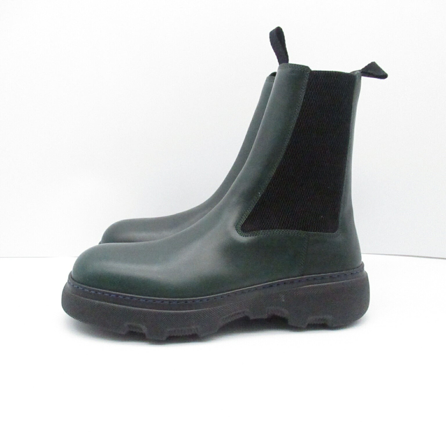 Burberry Creeper Chelsea Boots Black Leather