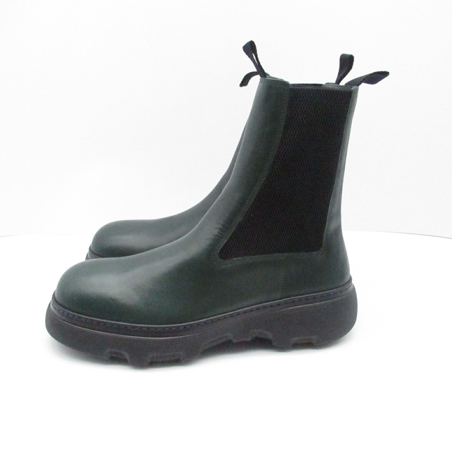 Burberry Creeper Chelsea Boots Leather Black