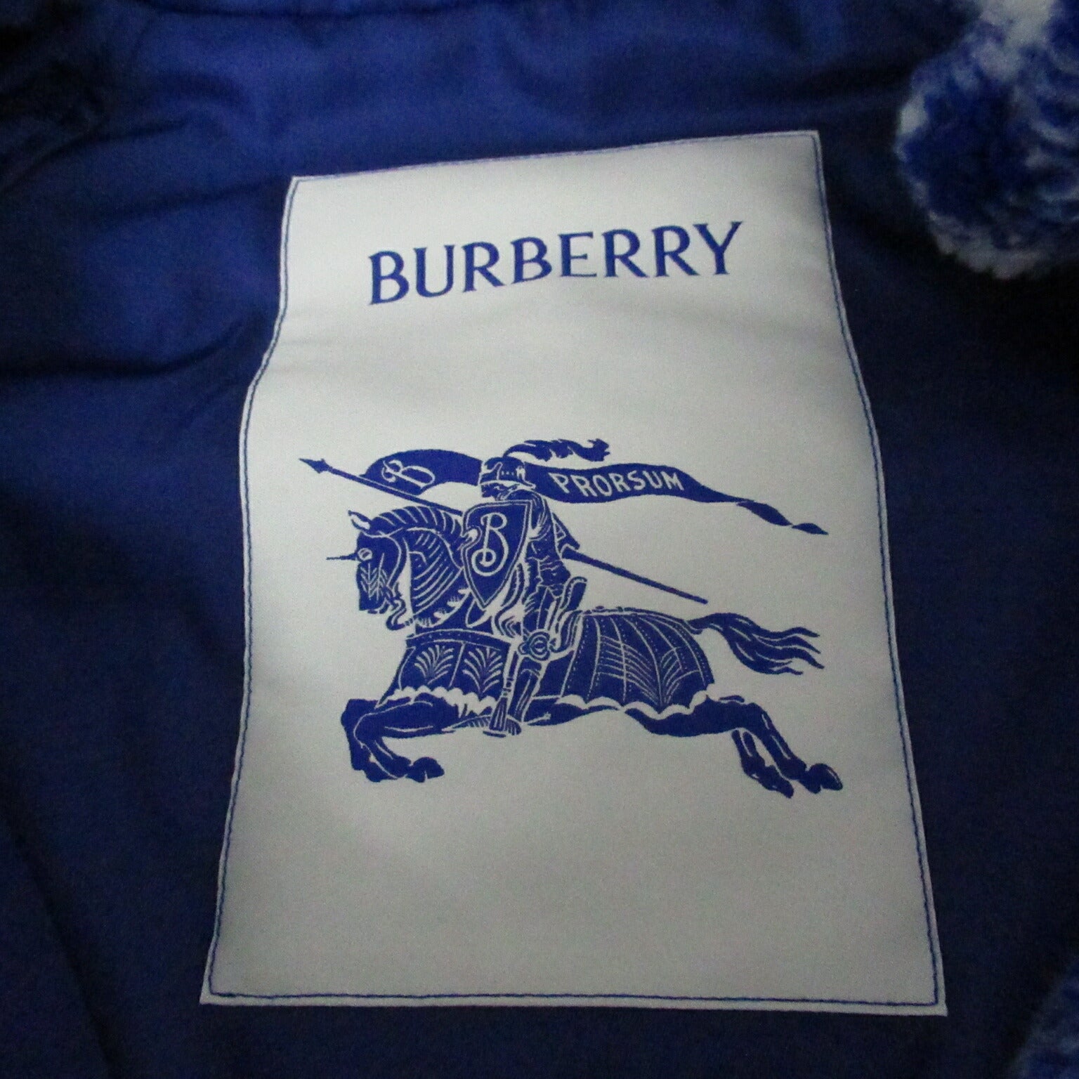 Burberry Polyamide Down Jacket Blue