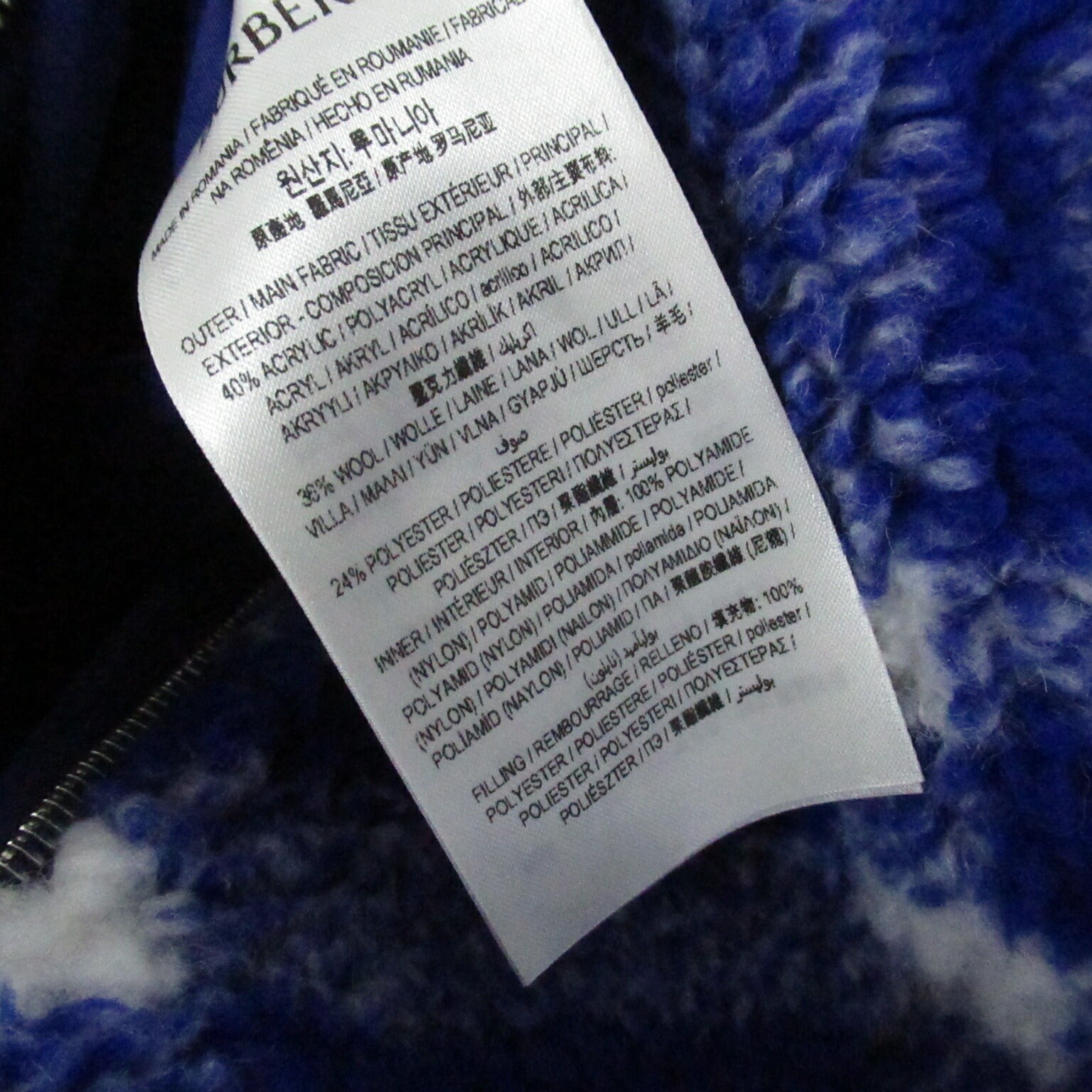 Burberry Polyamide Down Jacket Blue