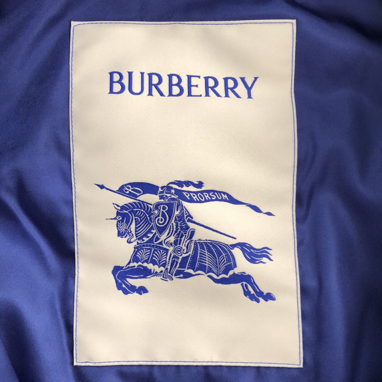 Burberry Polyamide Down Jacket Blue