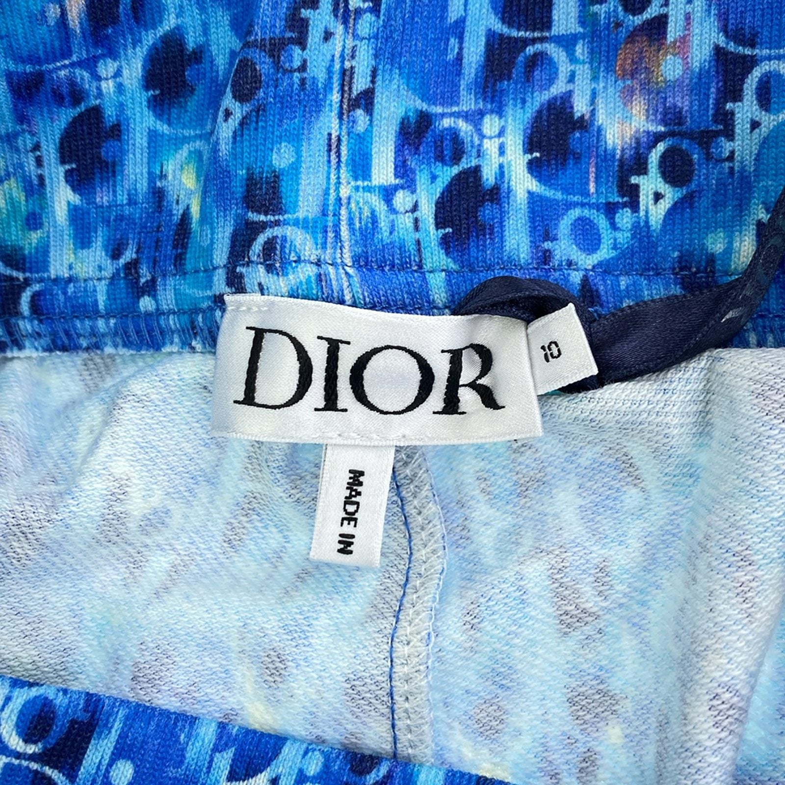 Dior Kids Cotton Pants Blue