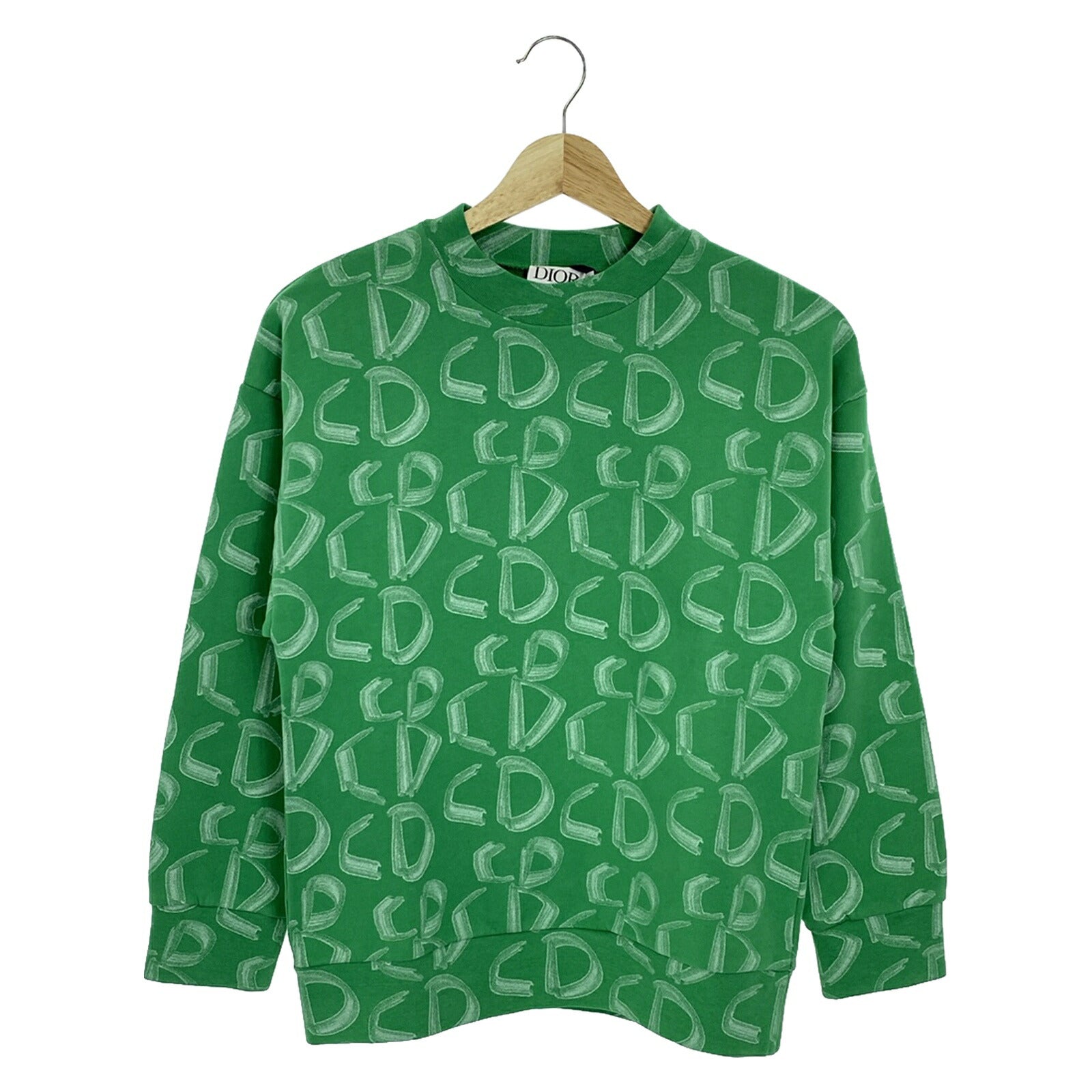 Dior Kids Cotton Long Sleeve T-Shirt Green