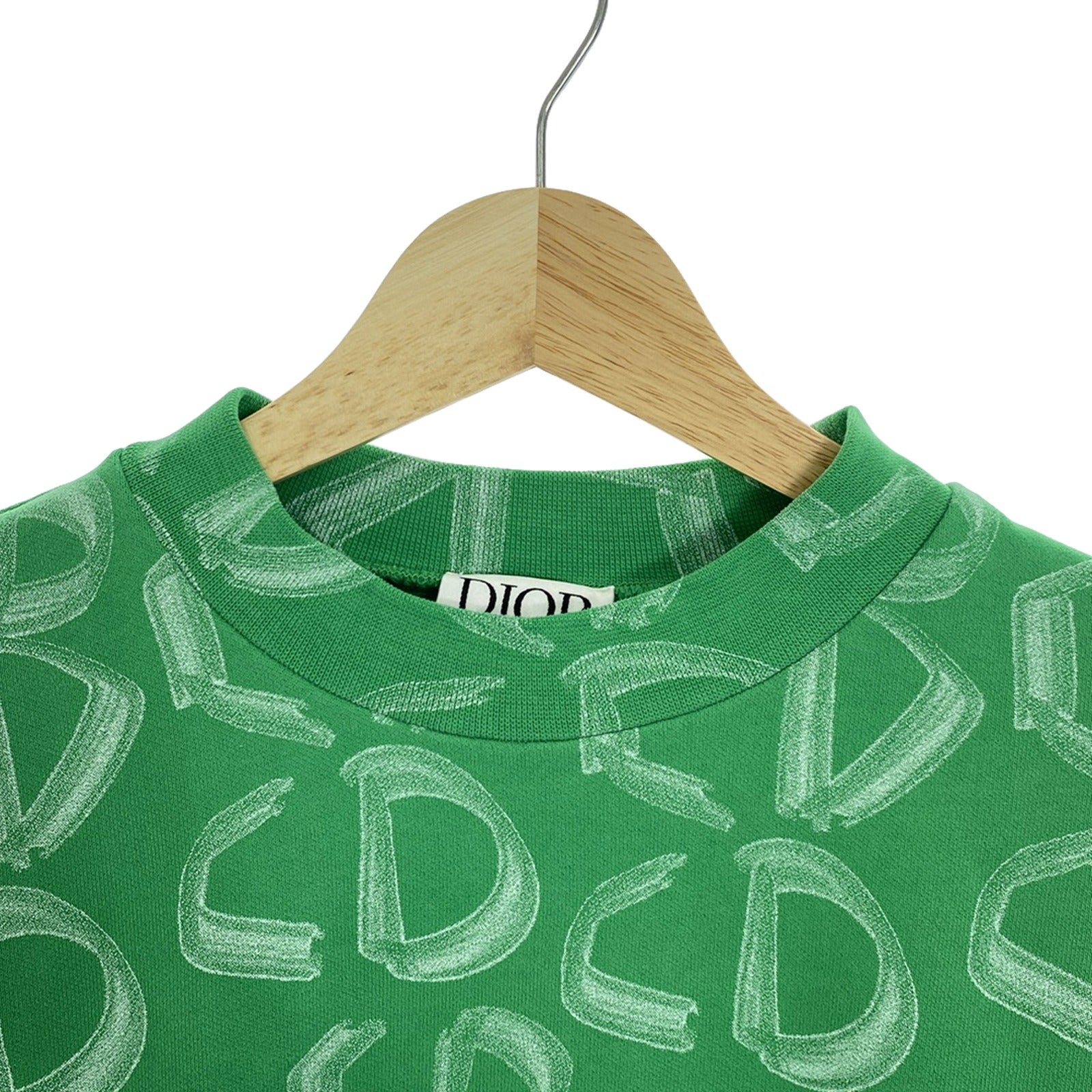 Dior Kids Cotton Long Sleeve T-Shirt Green