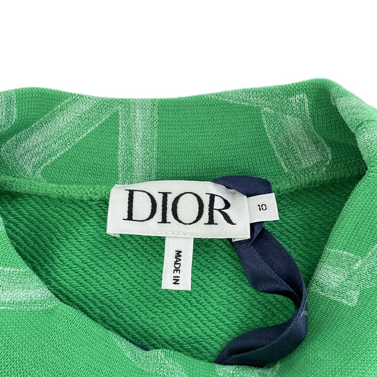 Dior Kids Cotton Long Sleeve T-Shirt Green