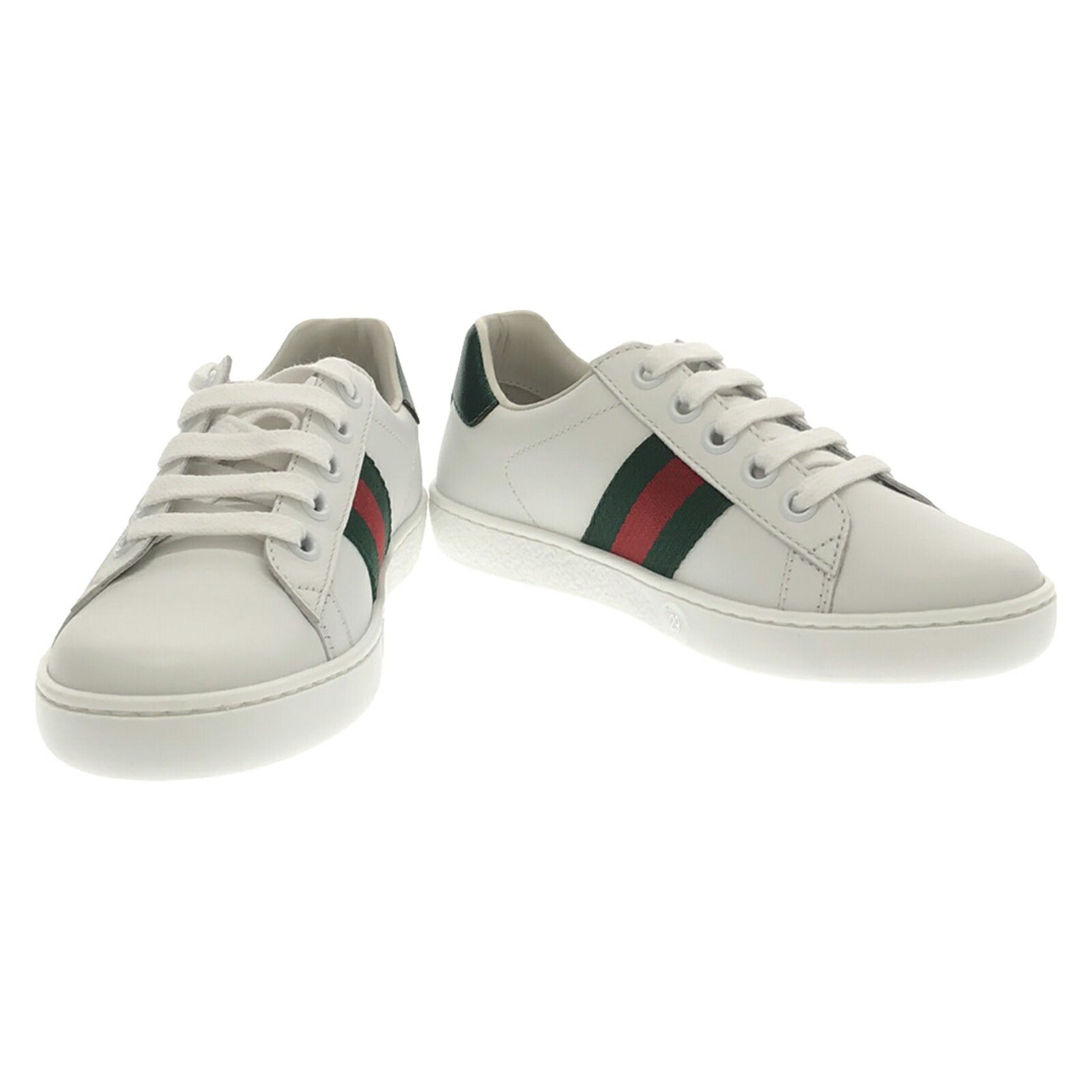 Gucci Kids Leather Sneakers White