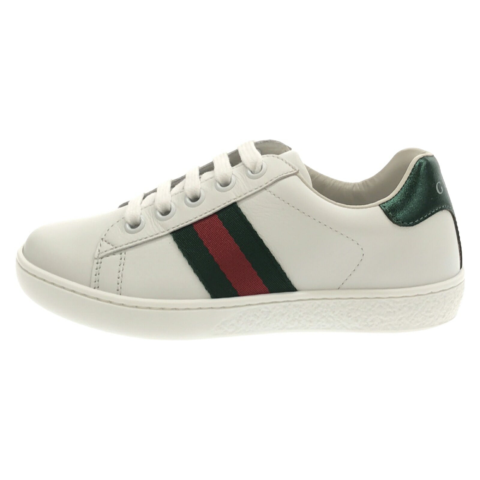 Gucci Kids Leather Sneakers White