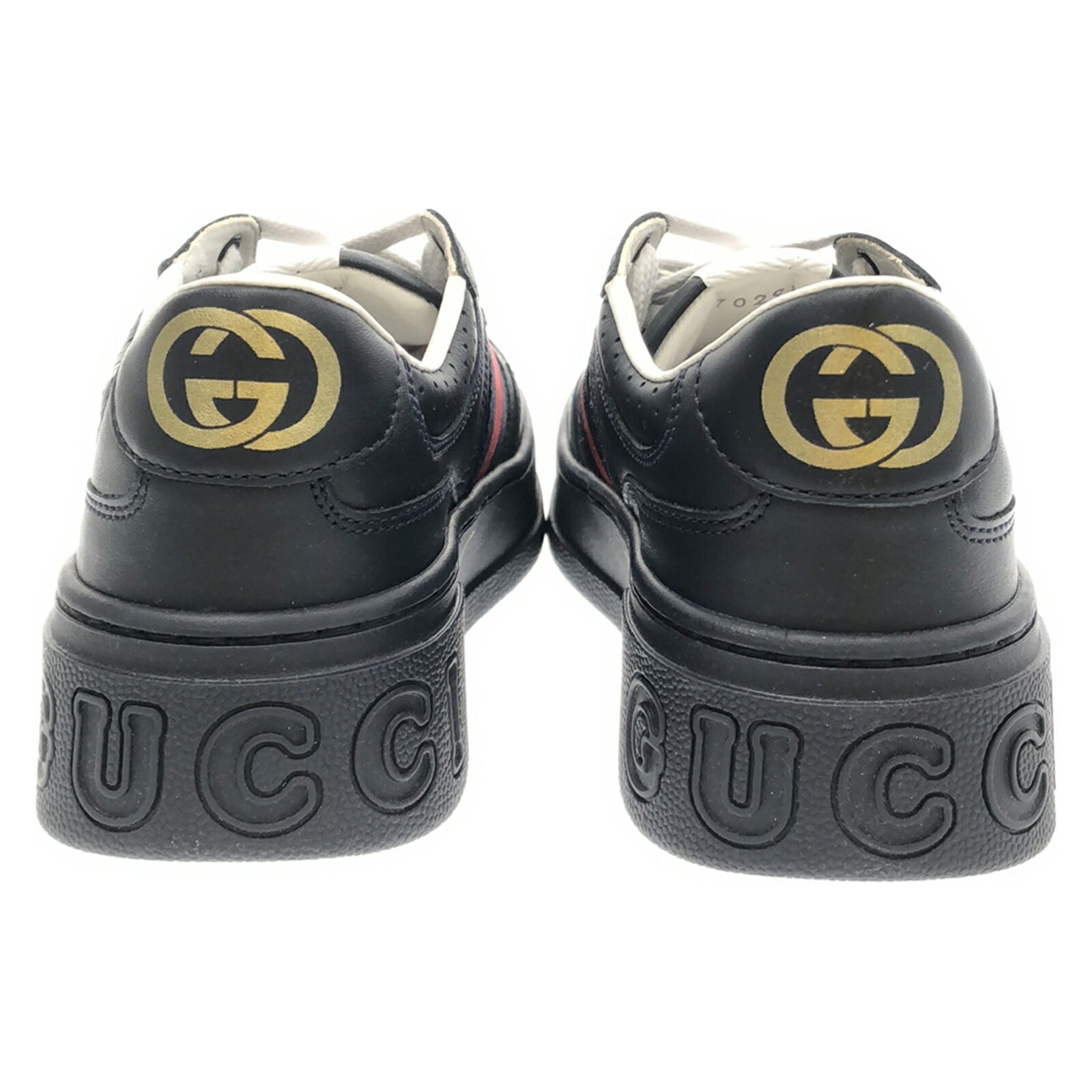 Gucci Kids Leather Sneakers Navy