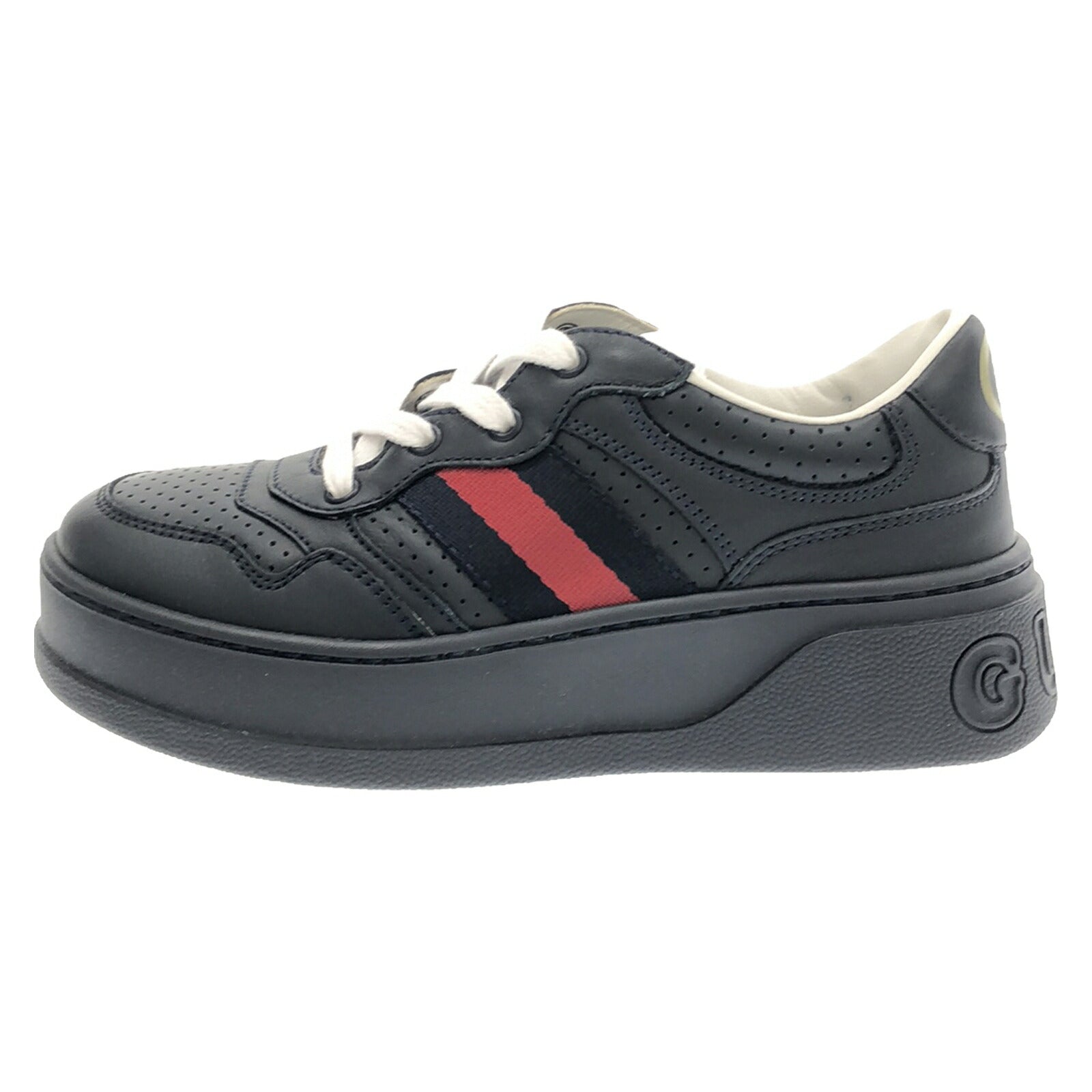 Gucci Kids Leather Sneakers Navy