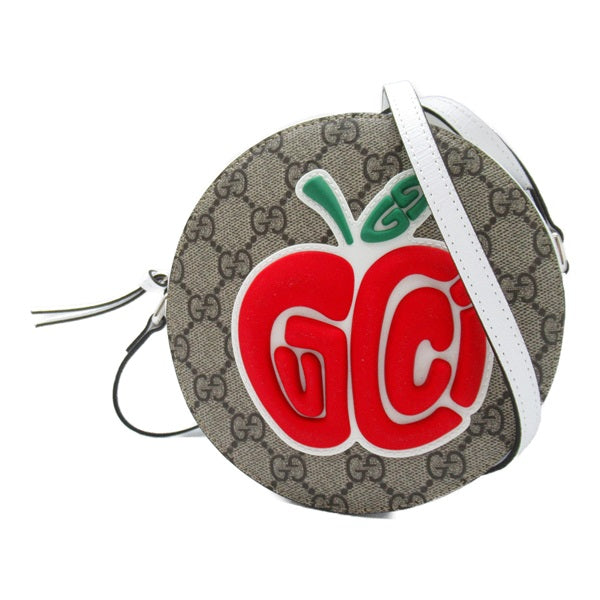 Gucci GG Supreme Apple Ophidia Round Crossbody Bag Canvas Crossbody Bag 774818FAC0H8649 in Excellent Condition