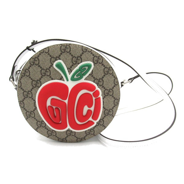 Gucci GG Supreme Apple Ophidia Round Crossbody Bag Canvas Crossbody Bag 774818FAC0H8649 in Excellent condition