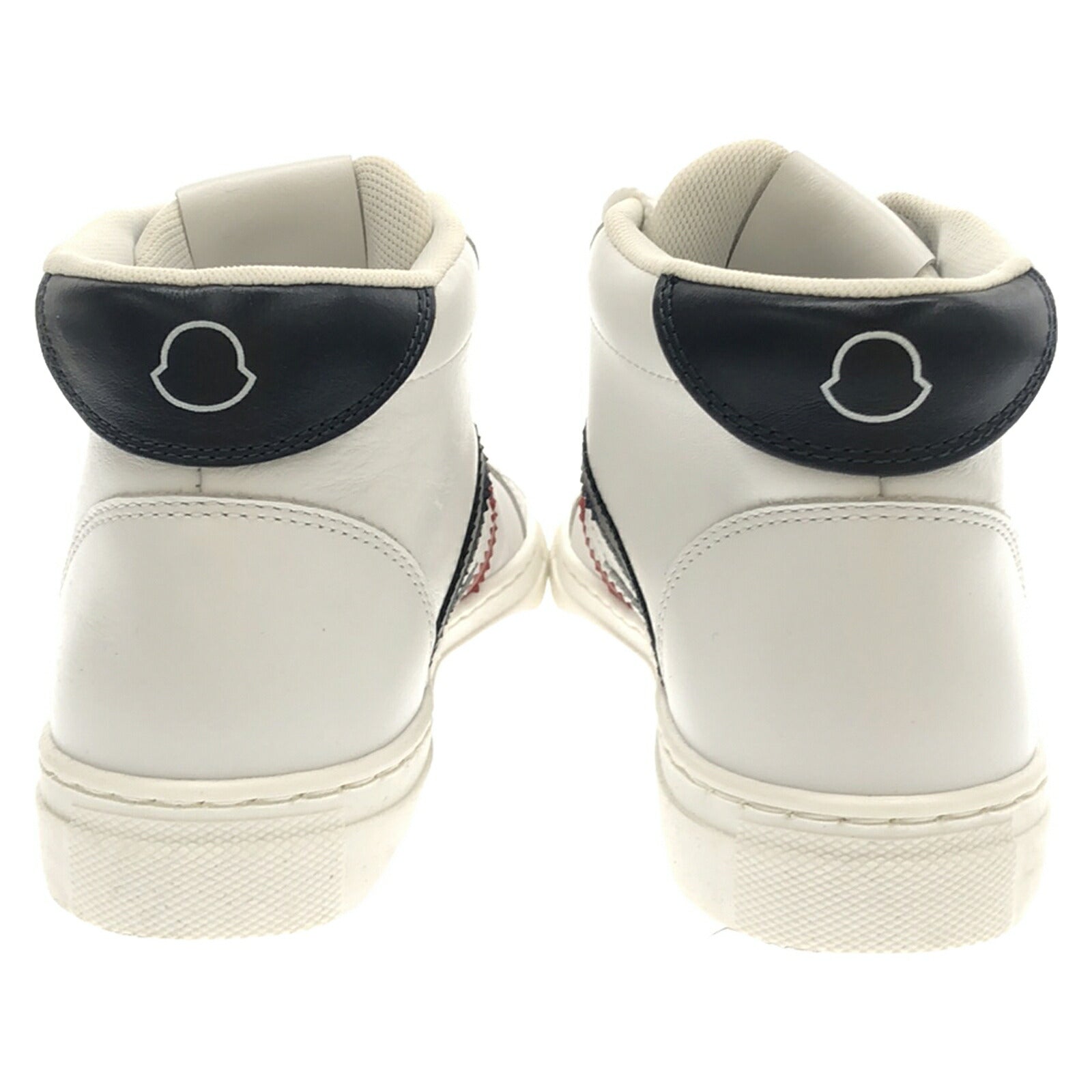 Moncler Kids Leather Sneakers White