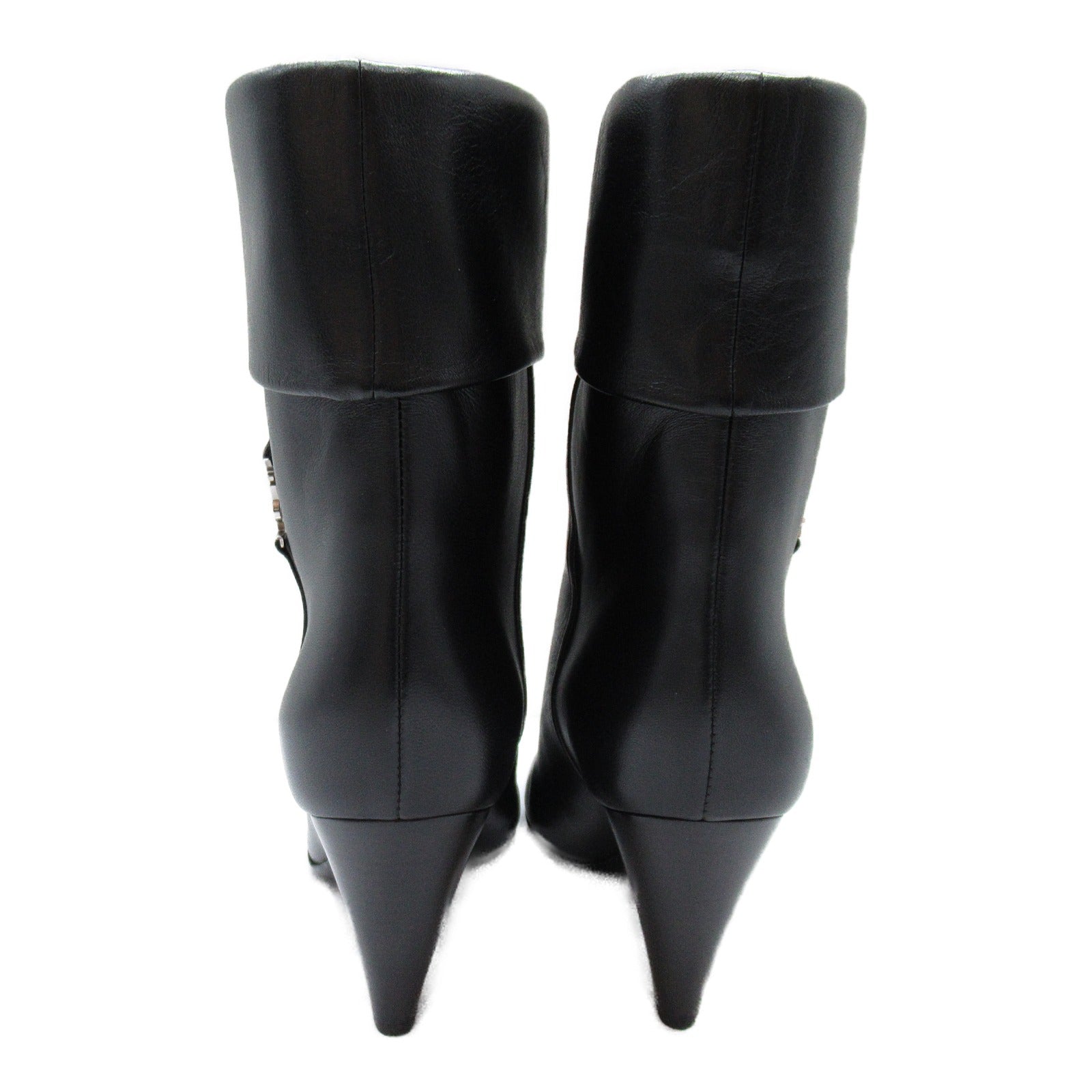 Saint Laurent Leather Ankle Boots Black