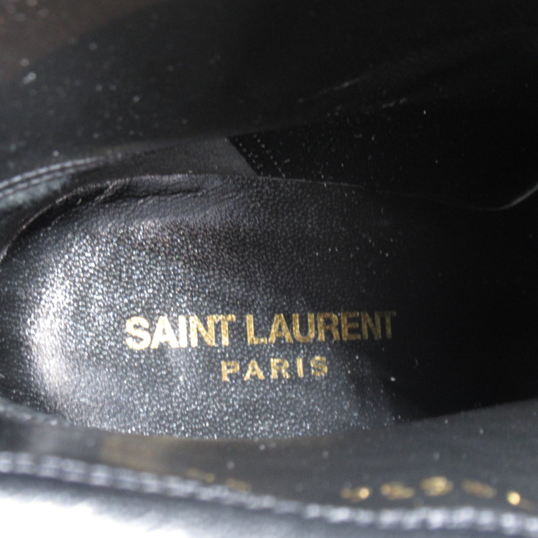 Saint Laurent Leather Ankle Boots Black