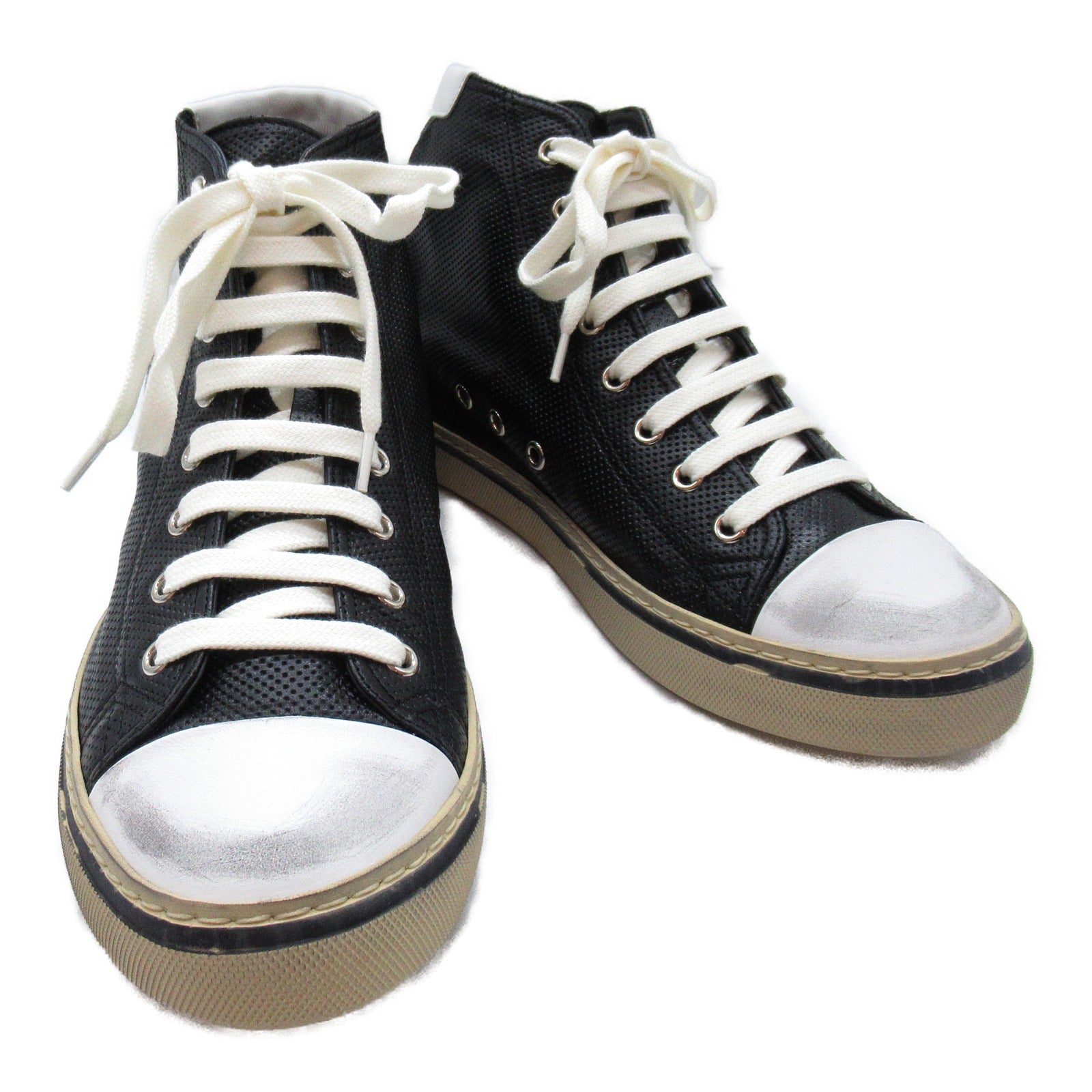 Saint Laurent High-Top Sneakers Leather Rubber