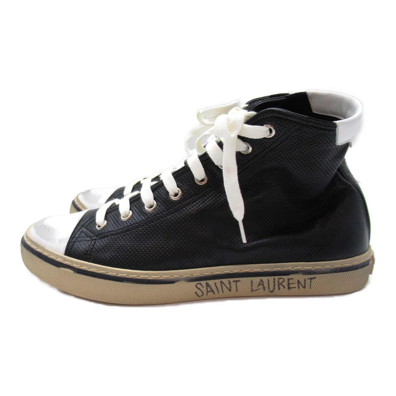 Saint Laurent High-Top Sneakers Leather Rubber