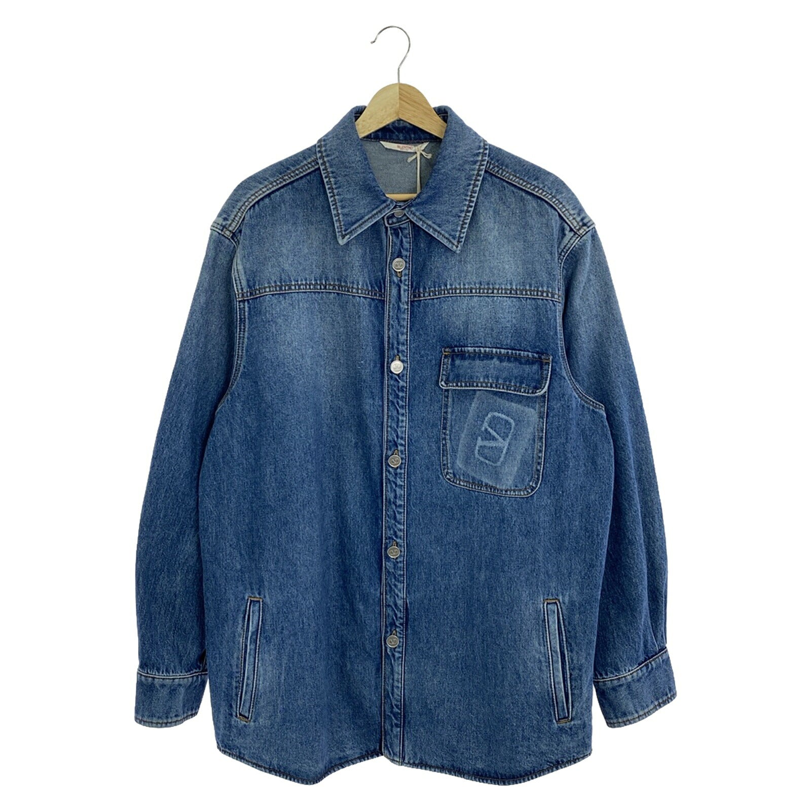 Valentino Denim Cotton Shirt Blue