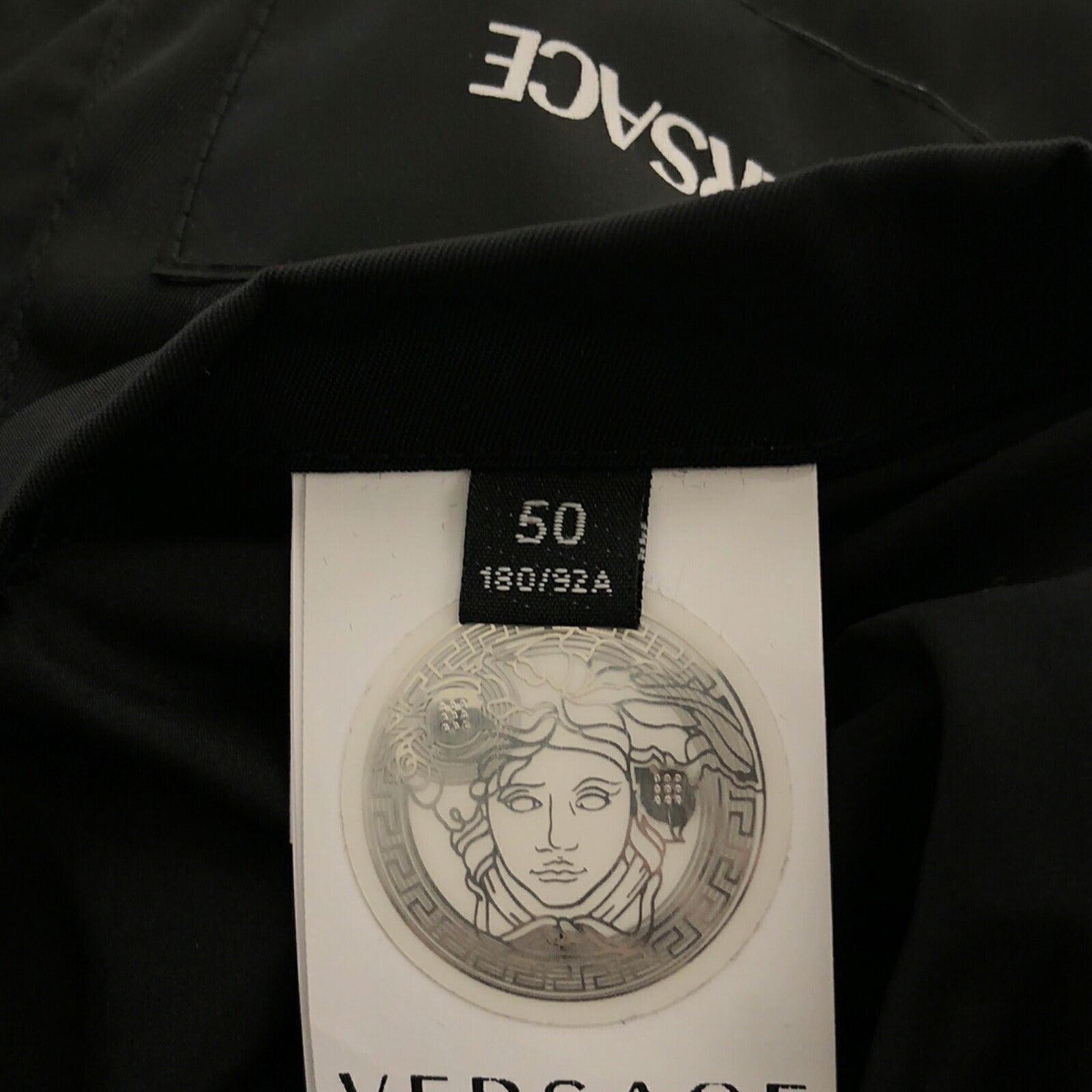 Versace Nylon Down Jacket Black