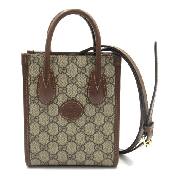 Gucci GG Supreme Mini Tote Bag  Canvas Crossbody Bag 671623 in Good condition