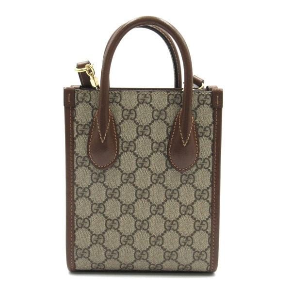 Gucci GG Supreme Mini Tote Bag  Canvas Crossbody Bag 671623 in Good condition