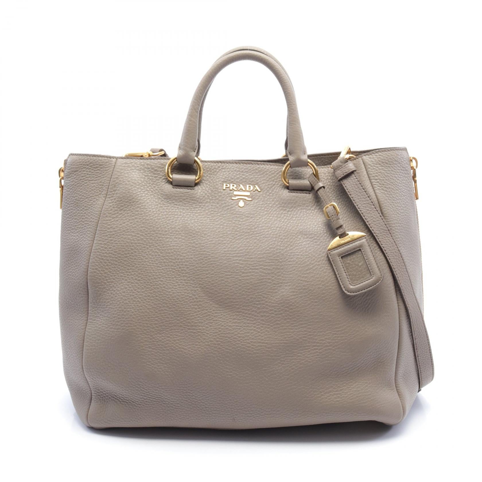 Prada VIT.DAINO Leather Tote Bag