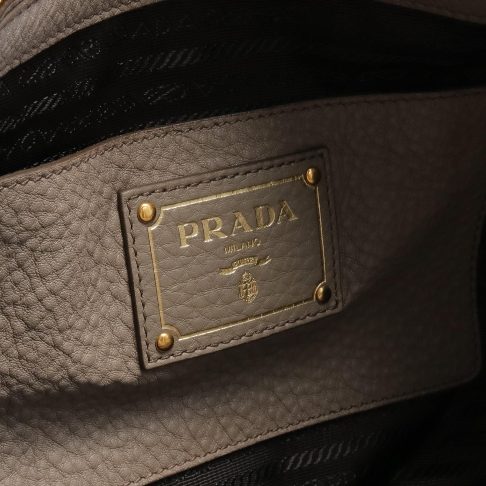 Prada VIT.DAINO Leather Tote Bag