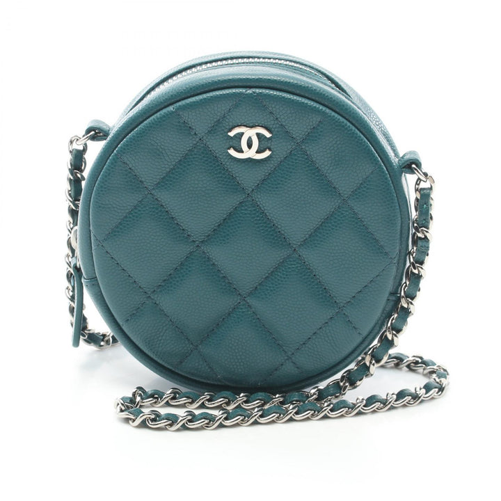 Chanel Caviar Mini Classic Shoulder Bag Green