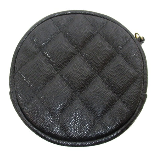 CC Caviar Round Clutch Bag