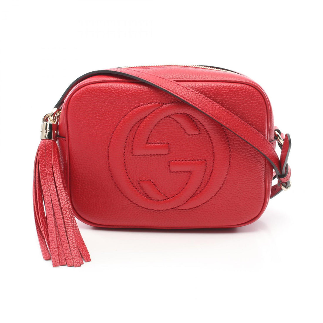 Gucci Soho Disco Leather Shoulder Bag Red