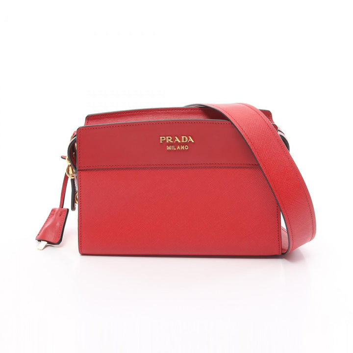 Prada Saffiano Leather Shoulder Bag Red