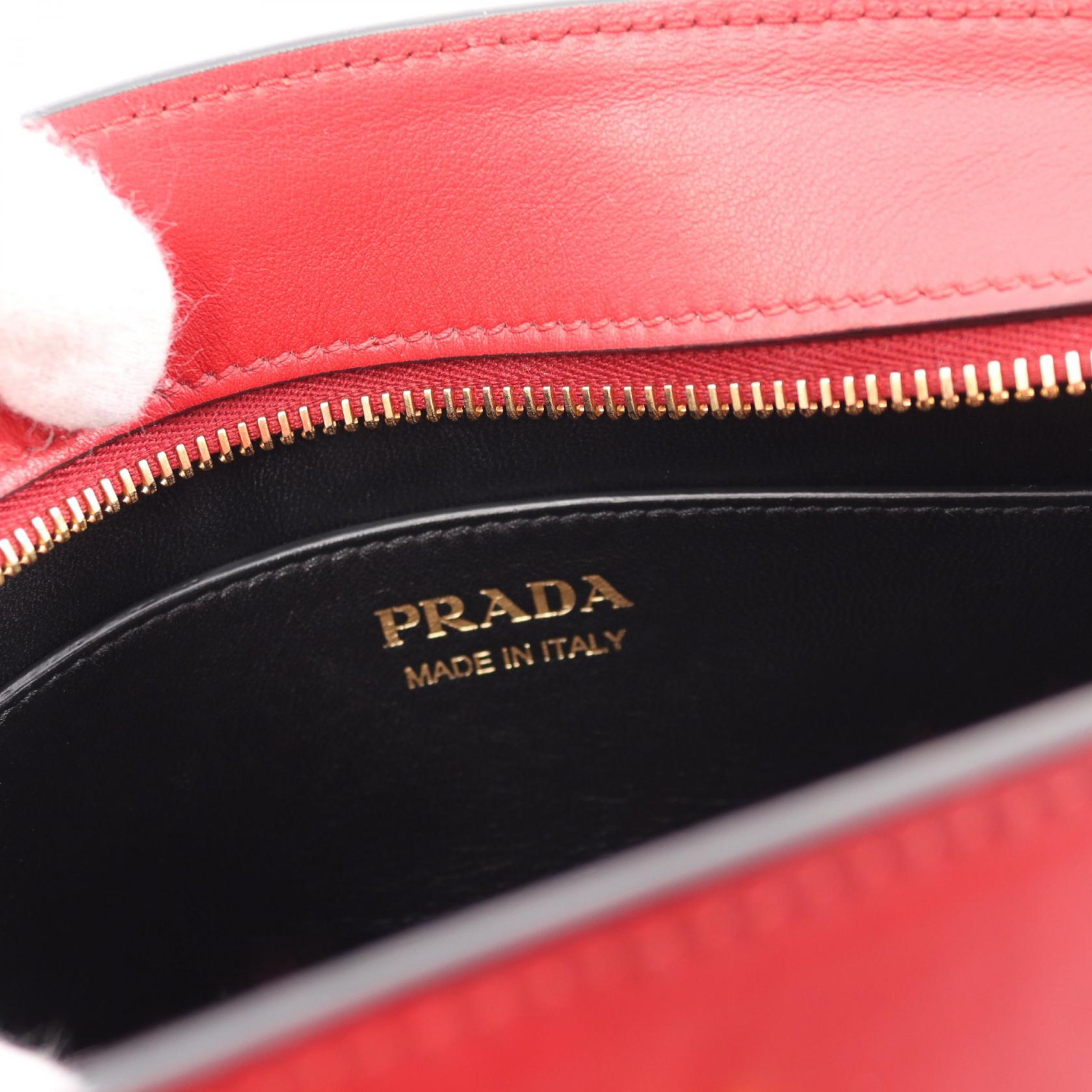 Prada Saffiano Leather Shoulder Bag Red