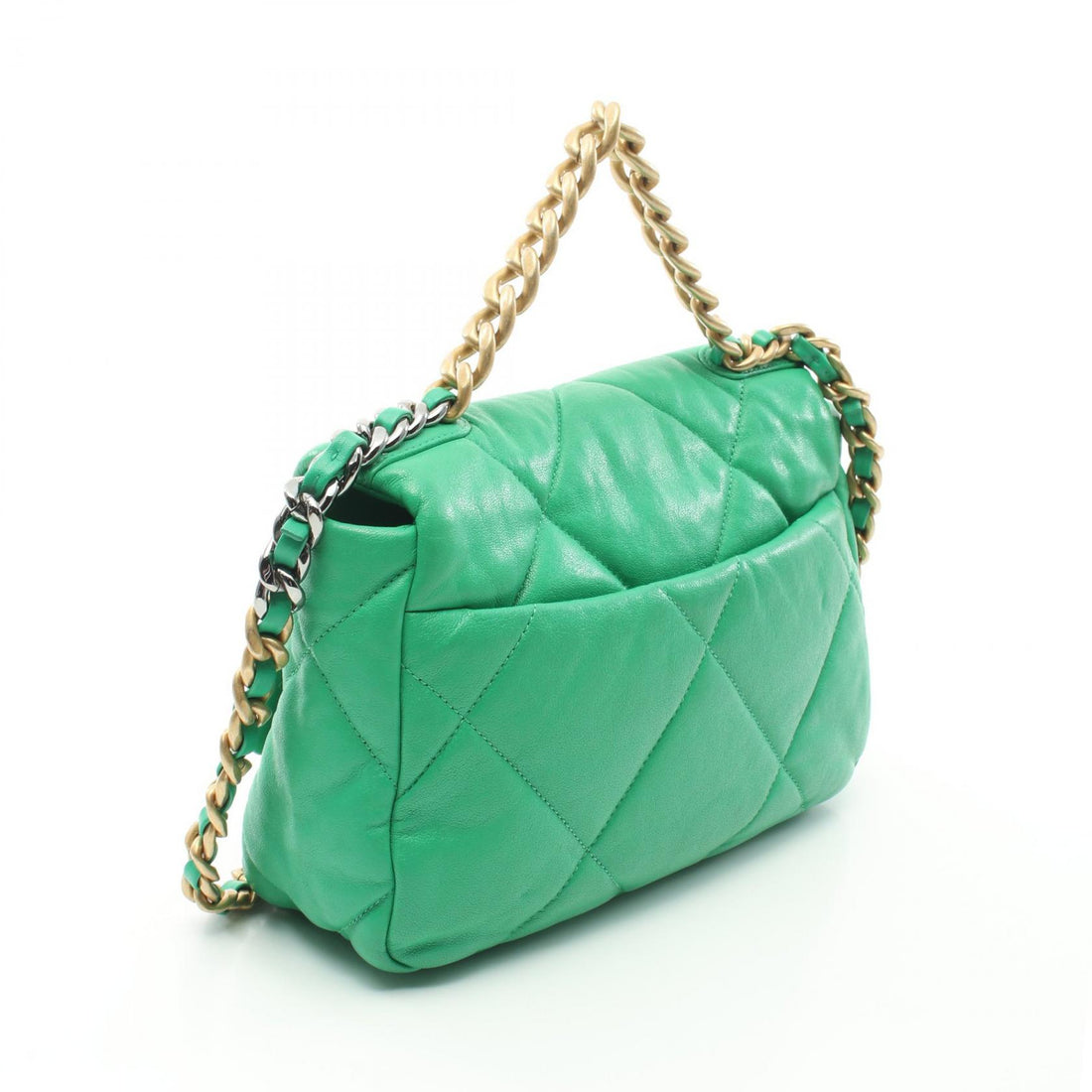 Chanel 19 Matelasse Leather Shoulder Bag Green