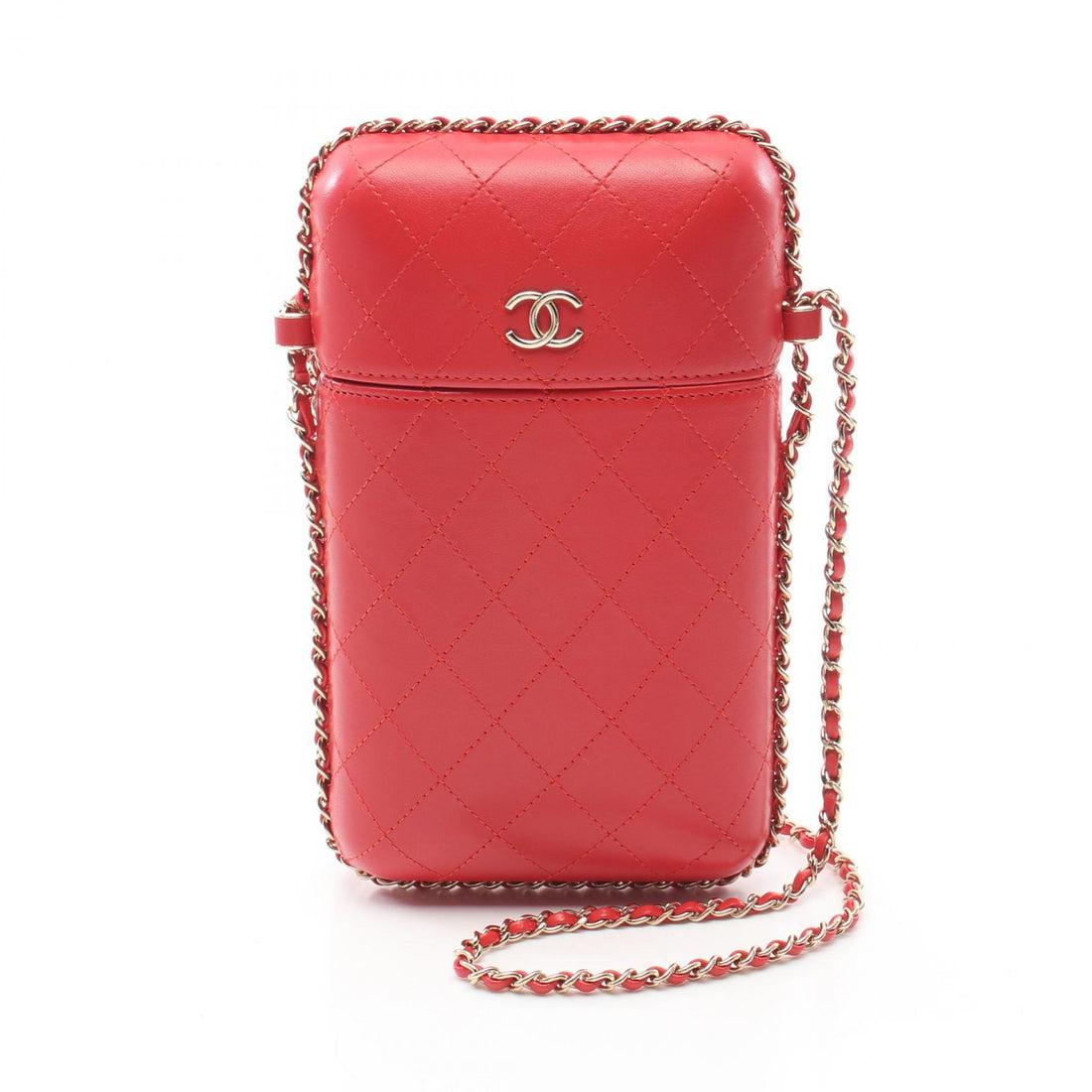 Chanel Matelasse Leather Chain Phone Holder Bag