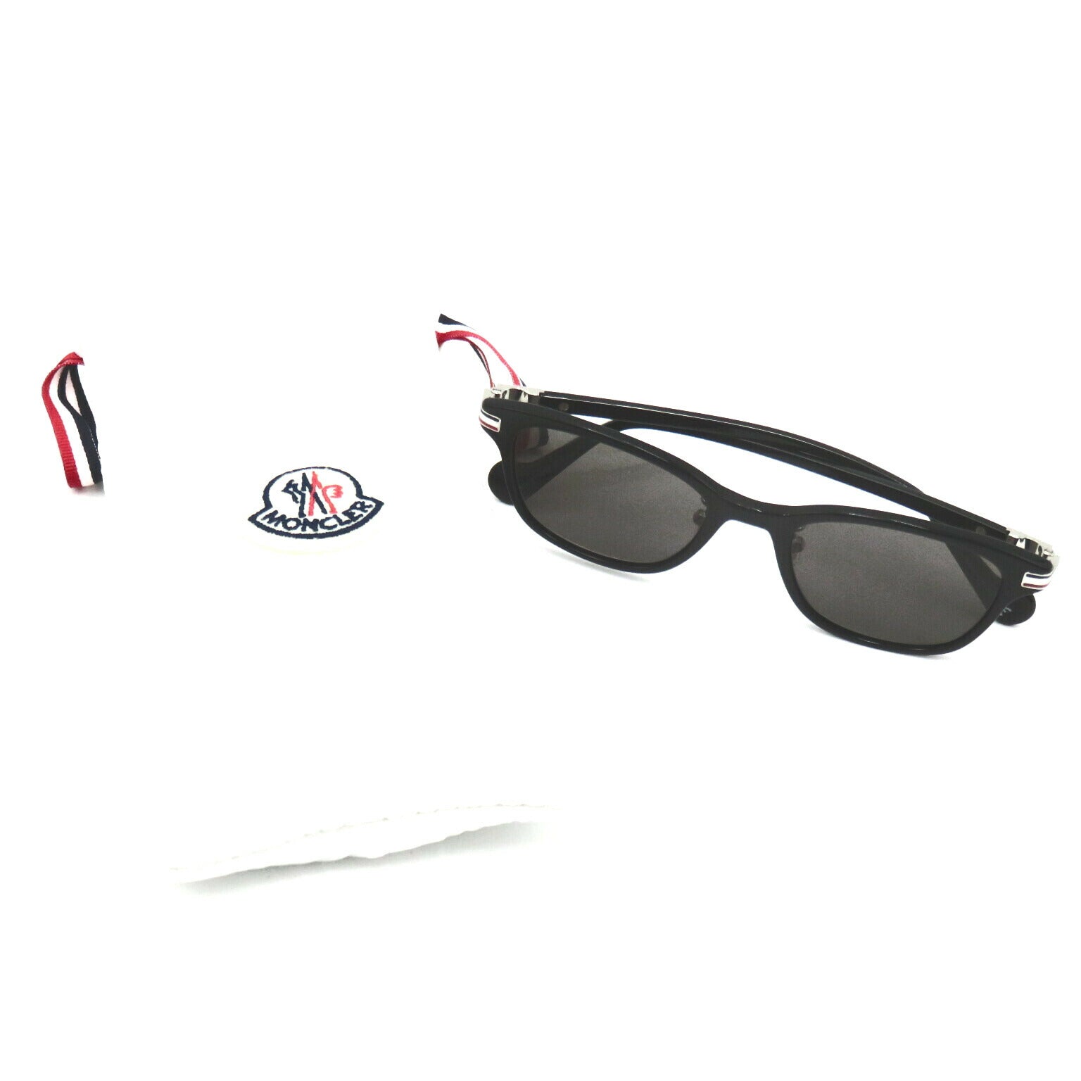 Moncler Plastic Sunglasses Black Gray Lens