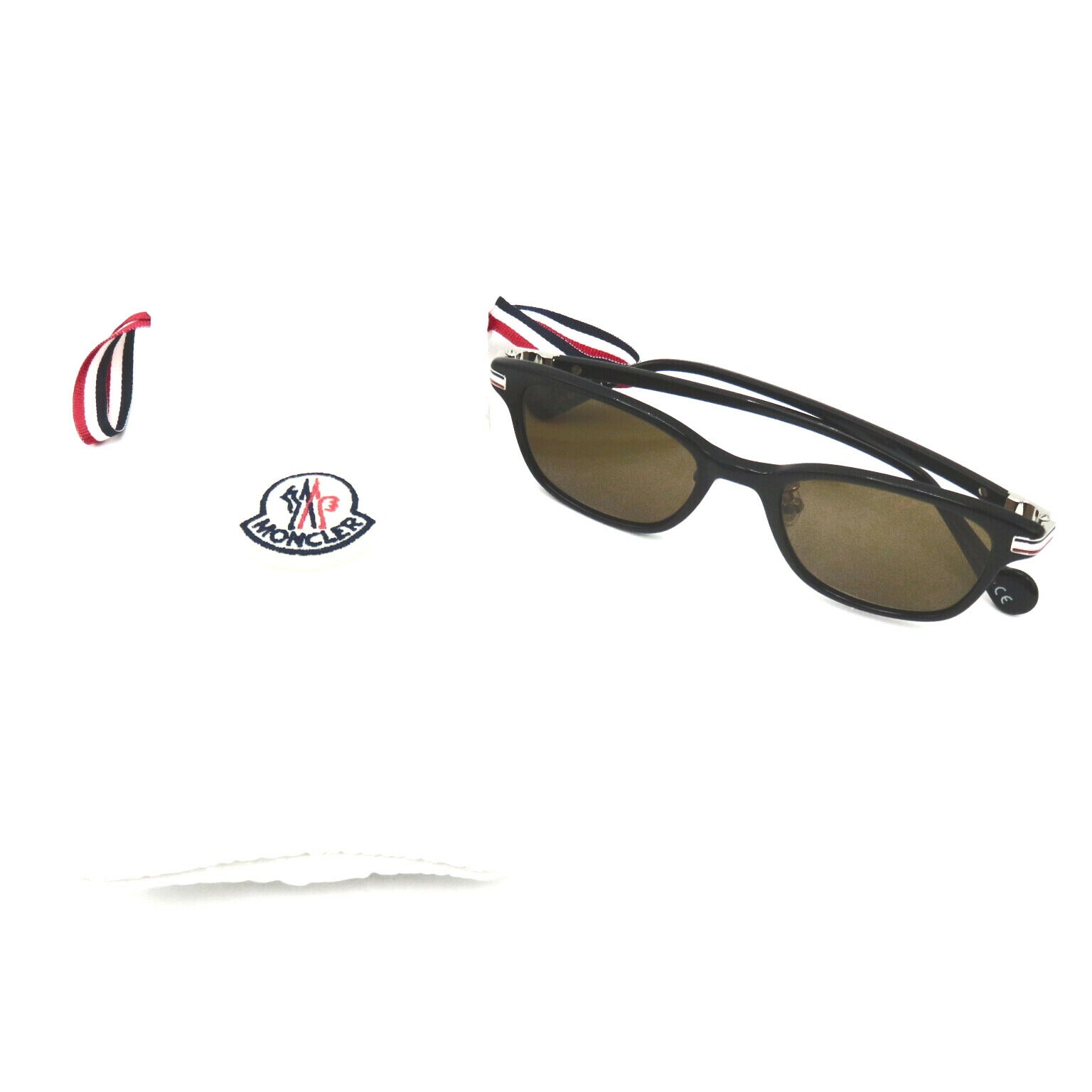 Moncler Plastic Sunglasses Black Brown Lens