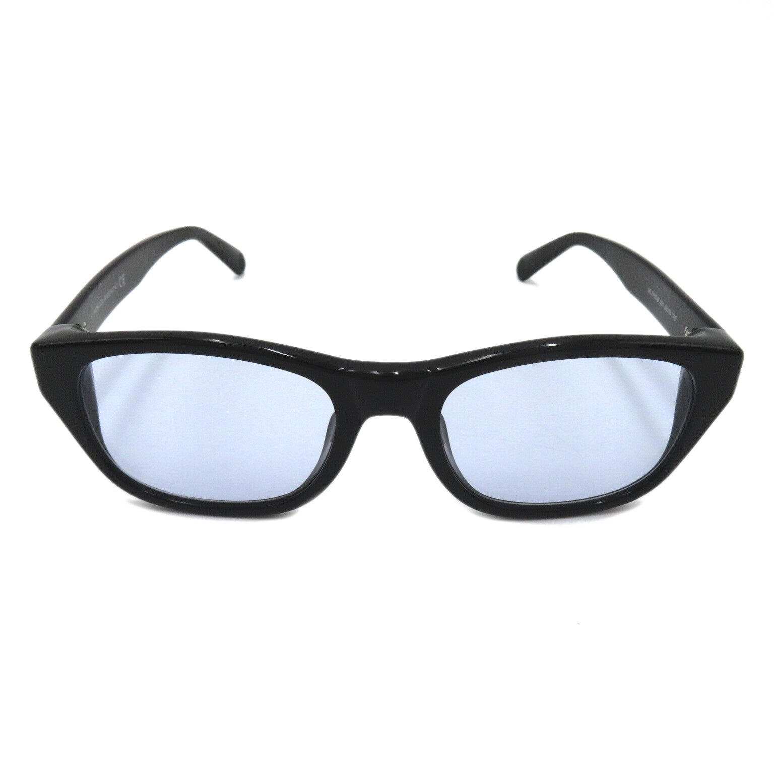 Moncler Plastic Sunglasses Black Light Blue Lens