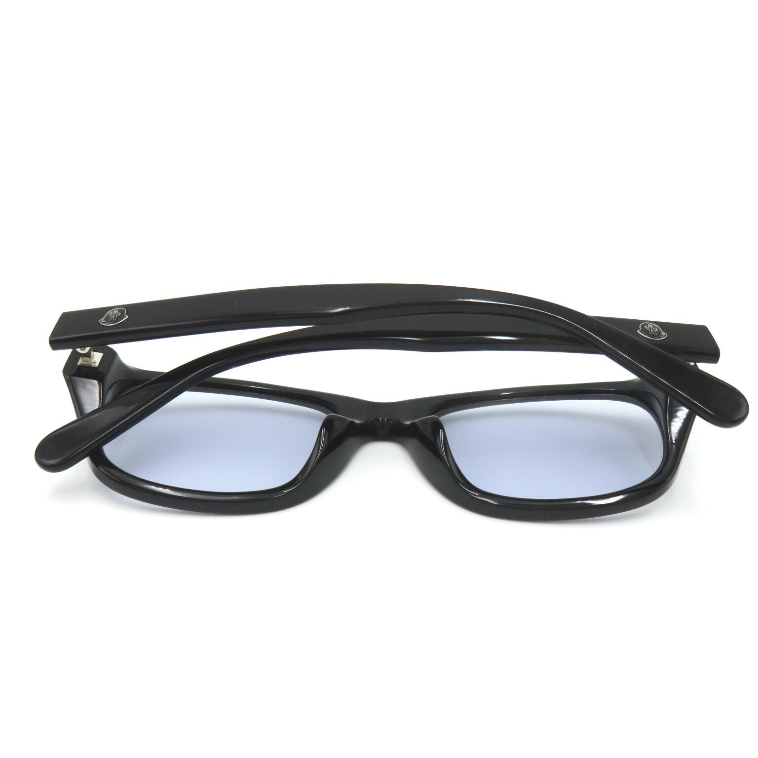 Moncler Plastic Sunglasses Black Light Blue Lens