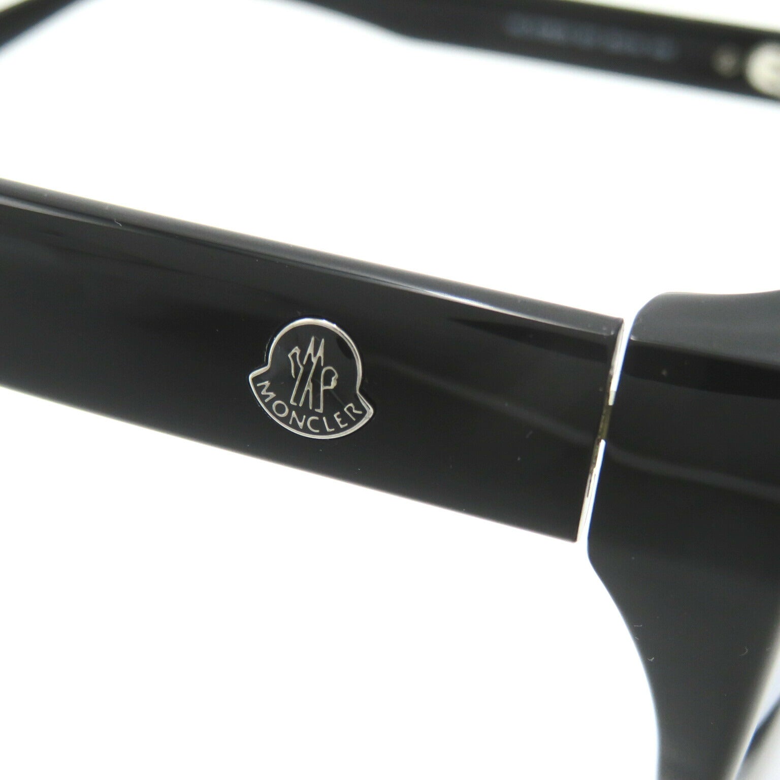 Moncler Plastic Sunglasses Black Light Blue Lens