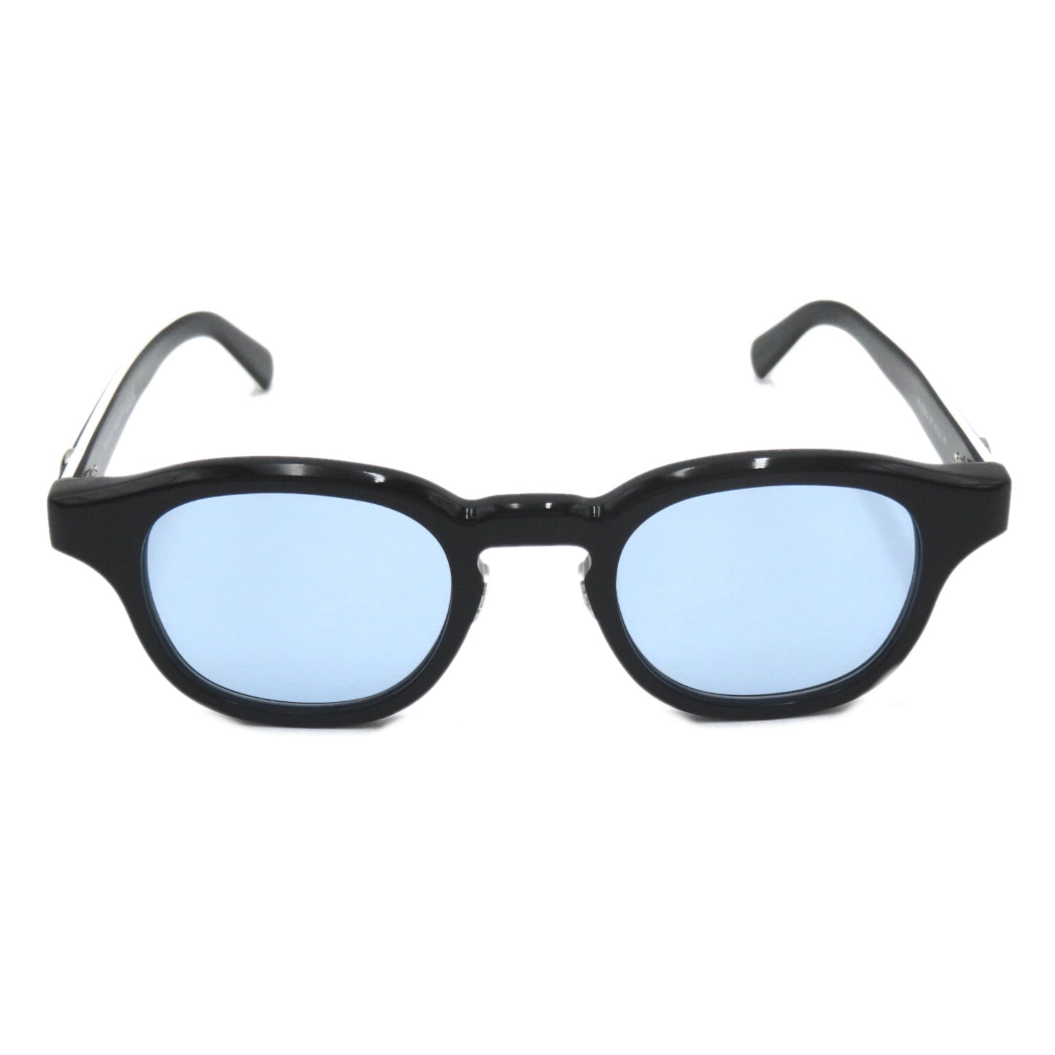 Moncler Plastic Sunglasses Black/White/Light Blue