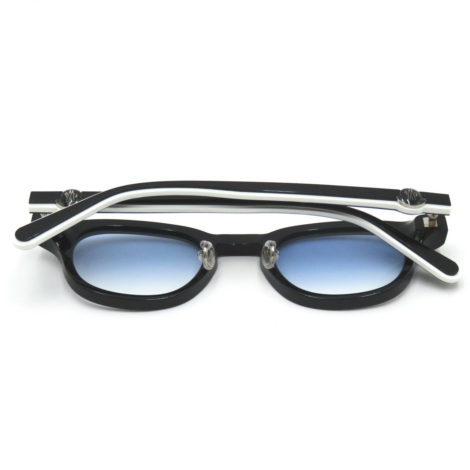 Moncler Plastic Sunglasses Black/White/Blue