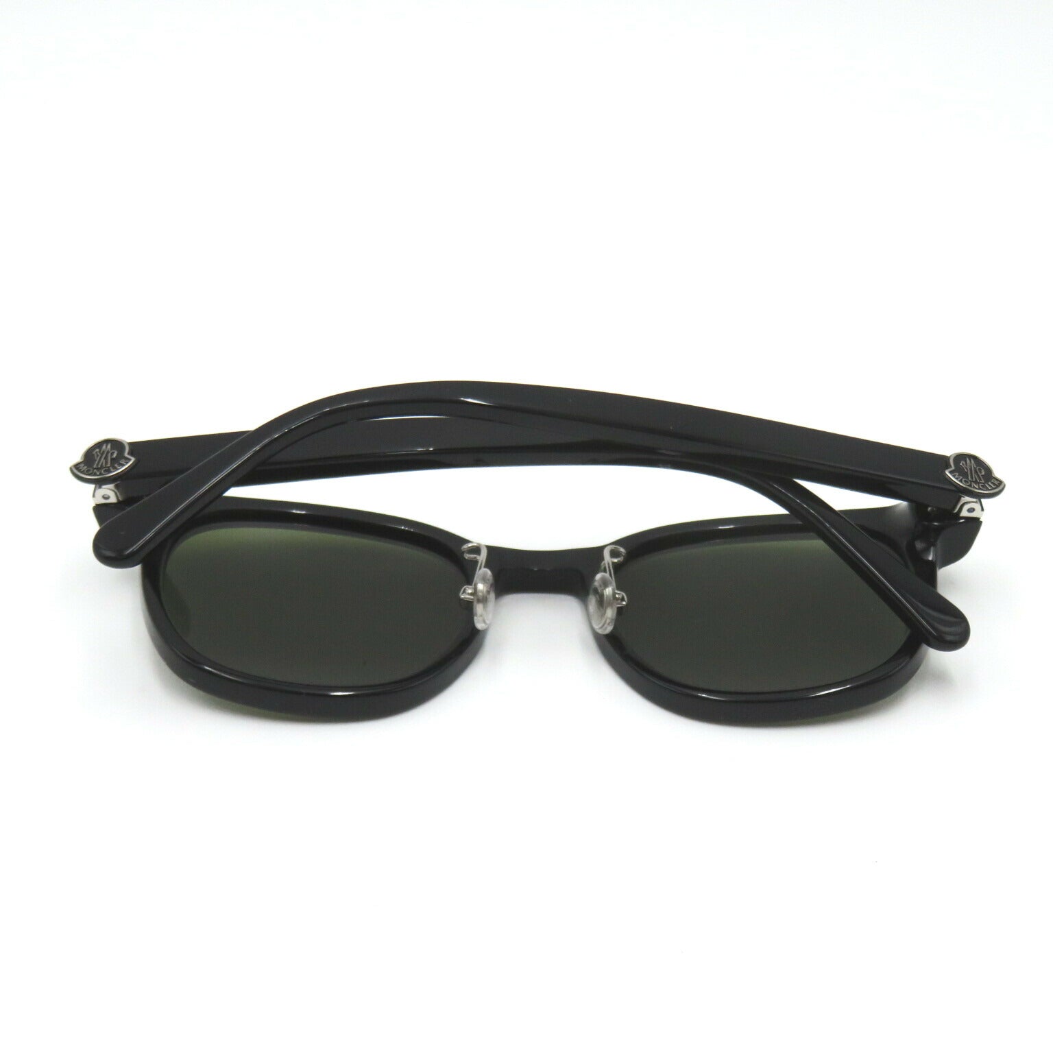 Moncler Plastic Sunglasses Black Green Lens