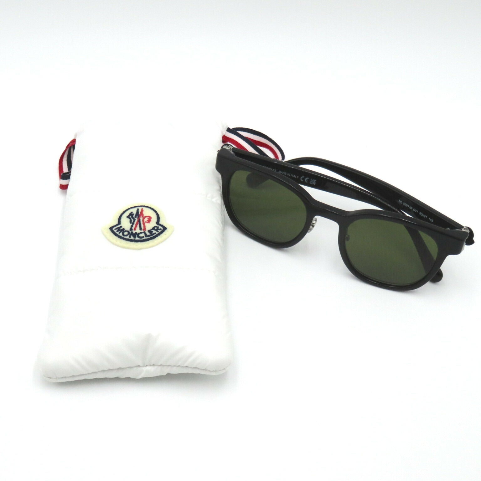 Moncler Plastic Sunglasses Black Green Lens