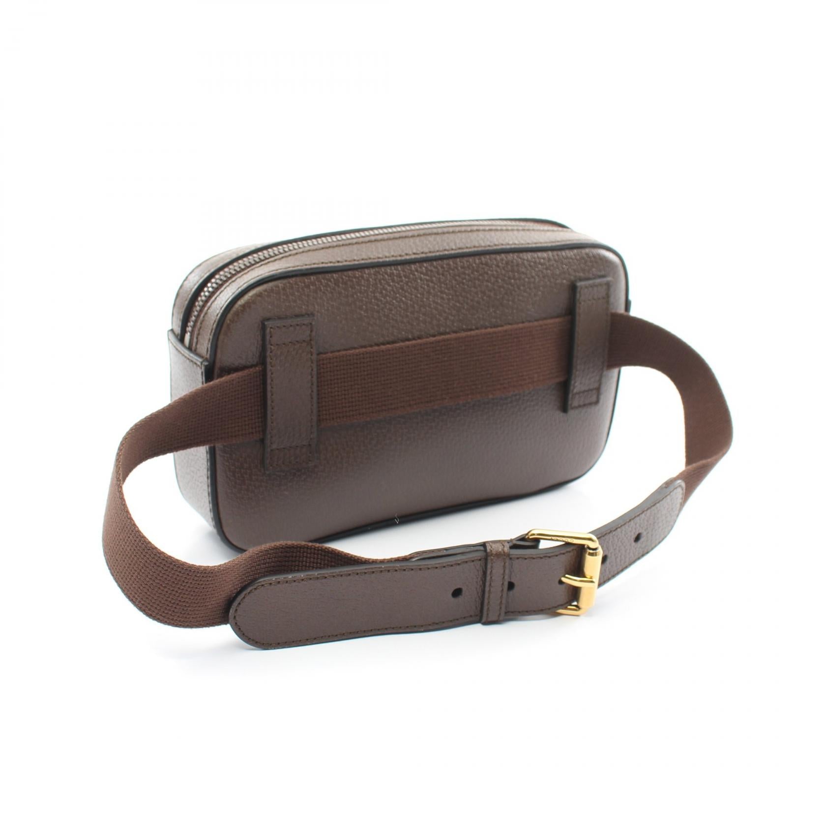 Gucci Leather Belt Bag Brown Multicolor 602695